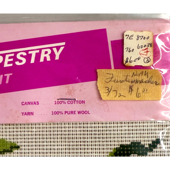 Bucilla Needlepoint Kit Tinted Tapestry 60038 Lilies Floral Vintage HTF NOS READ - Picture 4 of 7